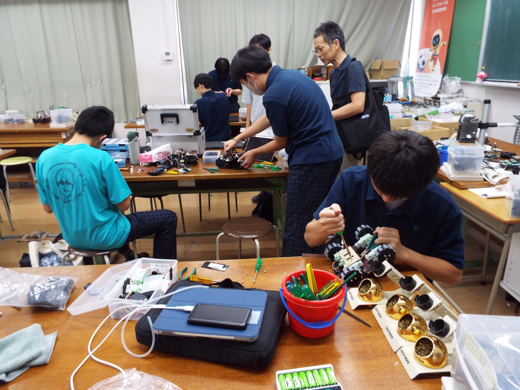 メカトロニクス部の展示の様子